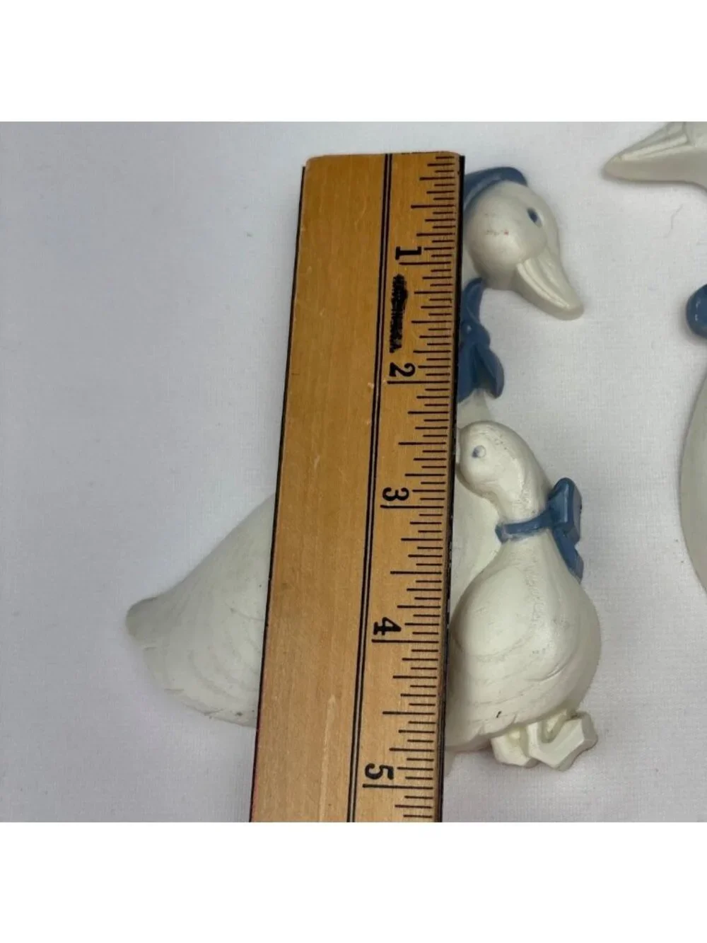 Burwood White Blue Goose Family Resin Wall Decor Set Adorable Farmhouse Vtg